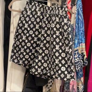 Louis Vuitton Black and White Monogram Women's Shorts